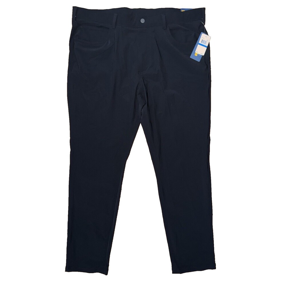 NWT Jack Nicklaus Mens Pull-On Golf Pants Black Straight Leg Stretch XL New